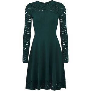Milly Lace Pointelle Flare Dress Size 6 MSRP: $475